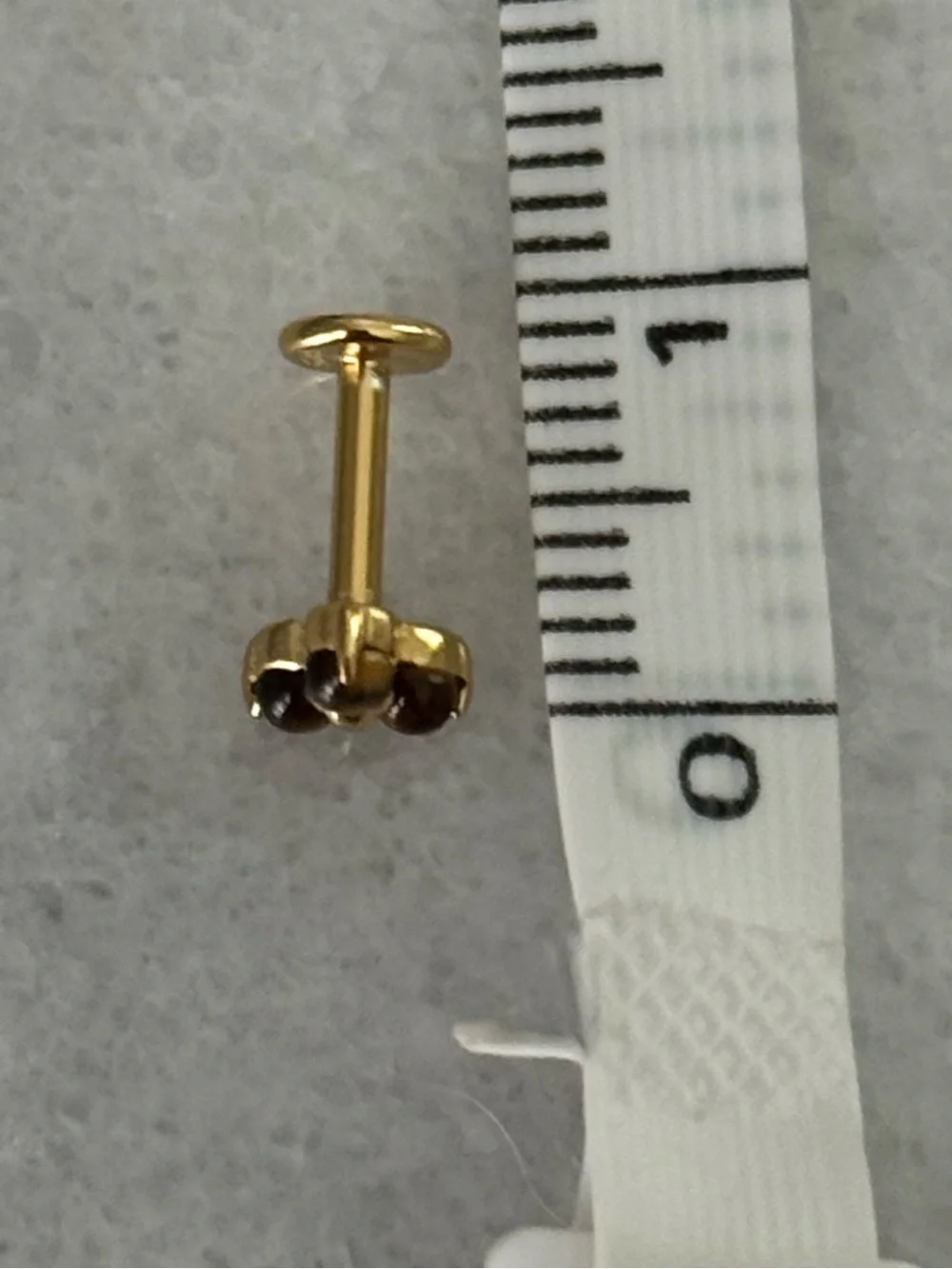 Gold Tiger Eye Three Prong Flower Cartilage Earring   Brand New